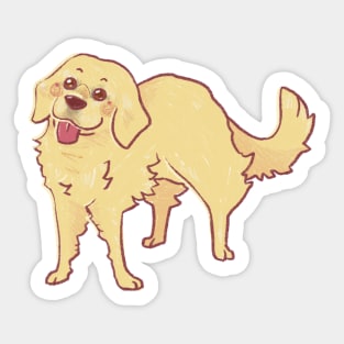 Golden Retriever old dog Sticker